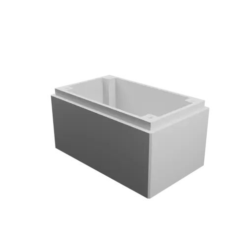 Enclosure with screw-mounted lid STL file: 96×58×52 mm