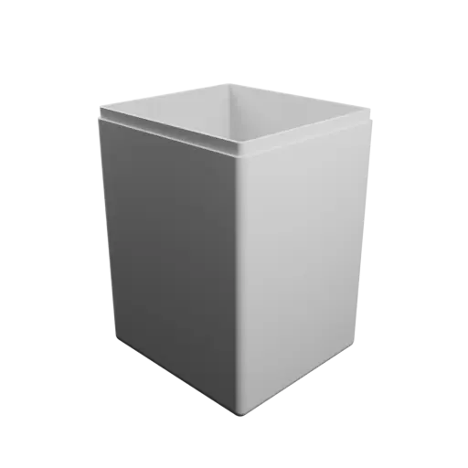 modèle 3D STL boîte rectangulaire avec couvercle - 73×67×100 mm, paroi 2 mm
