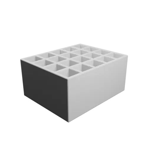 Multi-compartment box STL file: 20 compartments of 11×11×30 mm