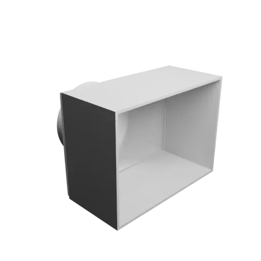 fichier STL Adaptateur de tube rond ⌀101 mm vers rectangulaire 170×124.5 mm, épaisseur 3 mm + décalage