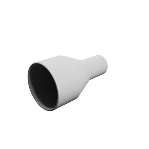 Tube adapter STL 3D file ⌀ 50–25 mm (Length: 90 mm)