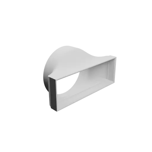 fichier 3D STL Adaptateur de tube rond ⌀103 mm vers rectangulaire 150×50 mm, épaisseur 3 mm