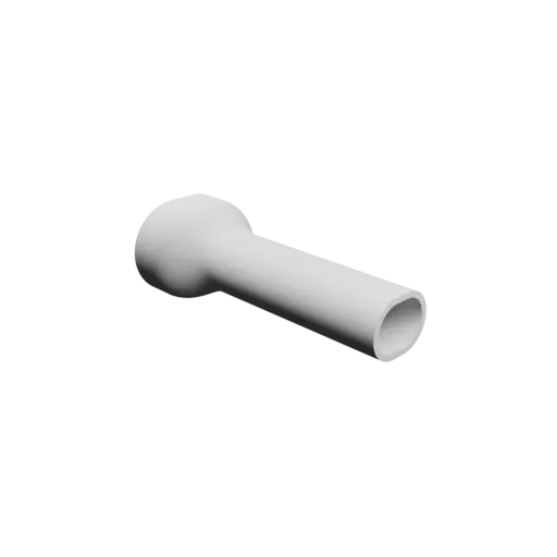 Oval duct transition fitting STL file 40x30 mm to 21x16 mm – transition: 20 mm