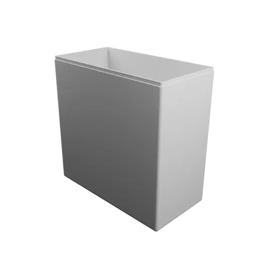 modèle 3D STL boîte à base rectangulaire avec couvercle - 168×86×168 mm, paroi 2 mm