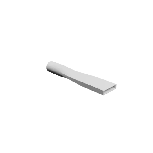 fichier STL Adaptateur de tube rond ⌀44 mm vers rectangulaire 60×10 mm, épaisseur 3 mm