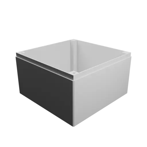 Enclosure with screw-mounted lid STL 3D file: 100×100×60 mm