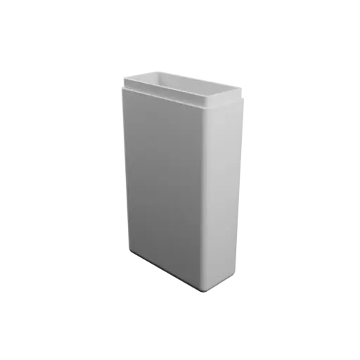 rectangular-base box with lid STL file – 49×22×86 mm, wall thickness 2 mm