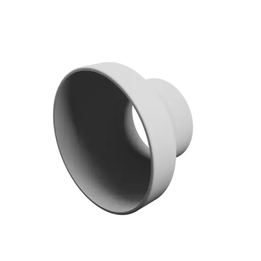 Tubing adapter STL 3D file ⌀ 128–81 mm (Length: 80 mm)