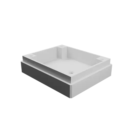 Enclosure with screw-mounted lid STL 3D file: 60×50×20 mm (with ventilation on the lid)