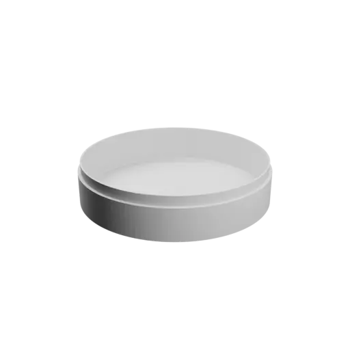 fichier 3D STL Boîte ronde avec couvercle ⌀ 96 mm - Hauteur: 23 mm, Coque: 2 mm