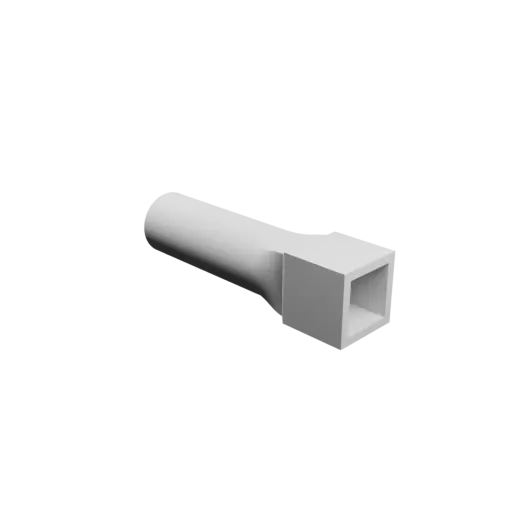 fichier 3D STL Adaptateur de tube rond ⌀32 mm vers rectangulaire 25.4×25.4 mm, épaisseur 4 mm