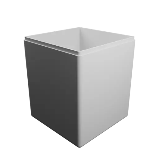 fichier STL boîte carrée avec couvercle - 100×100×120 mm, paroi 3 mm