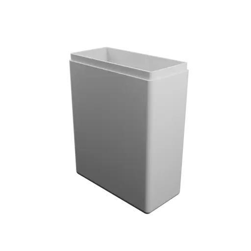 modèle 3D STL boîte à base rectangulaire avec couvercle - 67×32×87 mm, paroi 2 mm