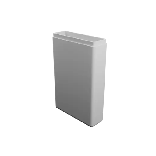 rectangular box with lid STL 3D file – 60×20×95 mm, wall thickness 2 mm
