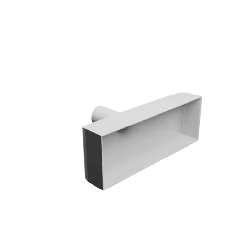 fichier STL Adaptateur de tube rond ⌀32 mm vers rectangulaire 200×70 mm, épaisseur 2 mm