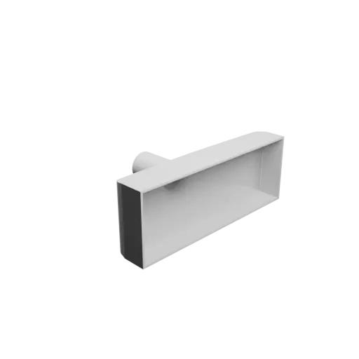 fichier STL Adaptateur de tube rond ⌀32 mm vers rectangulaire 200×70 mm, épaisseur 2 mm