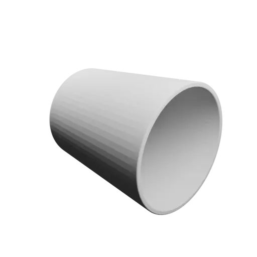 Container STL 3D file, inner: base Ø40 mm, top Ø50 mm, height 60 mm - wall thickness 2 mm
