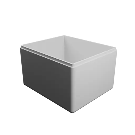 fichier STL boîte rectangulaire avec couvercle - 130×110×84 mm, paroi 4 mm
