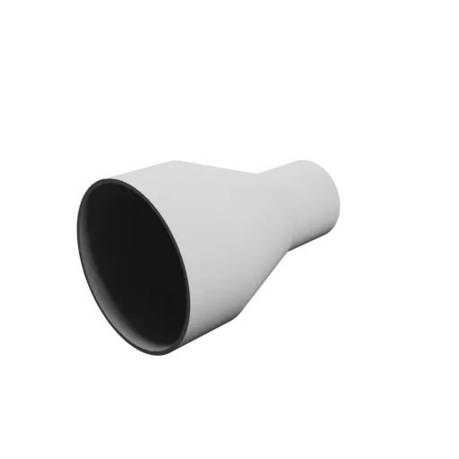 Tube adapter STL file ⌀ 78–43 mm (Length: 120 mm)
