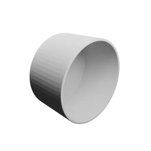 Bowl STL 3D file, inner: base Ø63 mm, top Ø66 mm, height 40 mm - wall thickness 2 mm