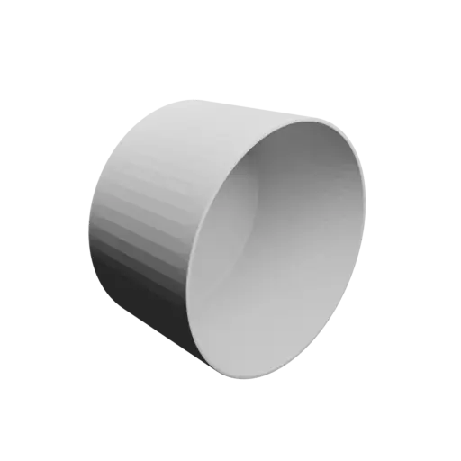 Pot STL file, inner: base Ø63 mm, top Ø66 mm, height 40 mm - wall thickness 1 mm