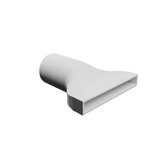fichier 3D STL Adaptateur de tube rond ⌀94 mm vers rectangulaire 200×25 mm, épaisseur 4 mm