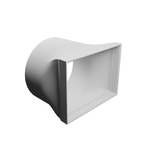 fichier 3D STL Adaptateur de tube rond ⌀75 mm vers rectangulaire 80×60 mm, épaisseur 2 mm + décalage