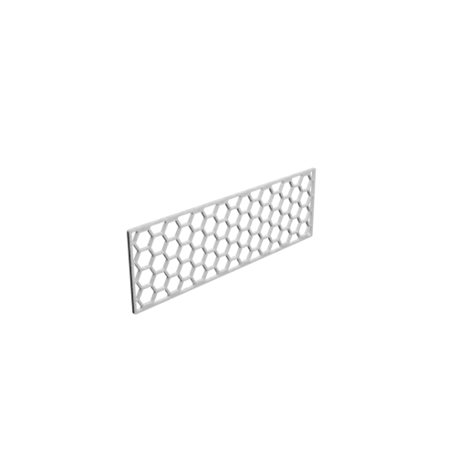 Protective grid STL 3D file, 155x50mm, mesh: 10mm