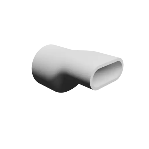 fichier 3D STL Adaptateur de tuyau ovale 30.7x30.6mm vers 30.7x12mm - transition: 20mm