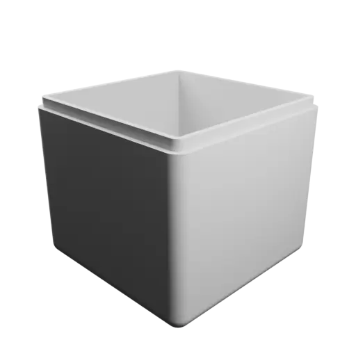 fichier STL boîte carrée avec couvercle - 80×80×75 mm, paroi 4 mm
