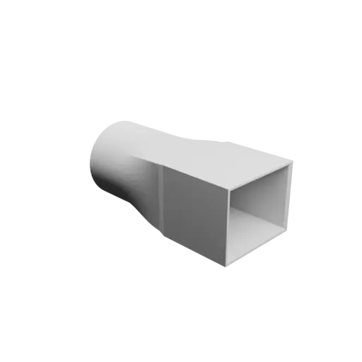 fichier STL Adaptateur de tube rond ⌀110 mm vers rectangulaire 110×85 mm, épaisseur 5 mm