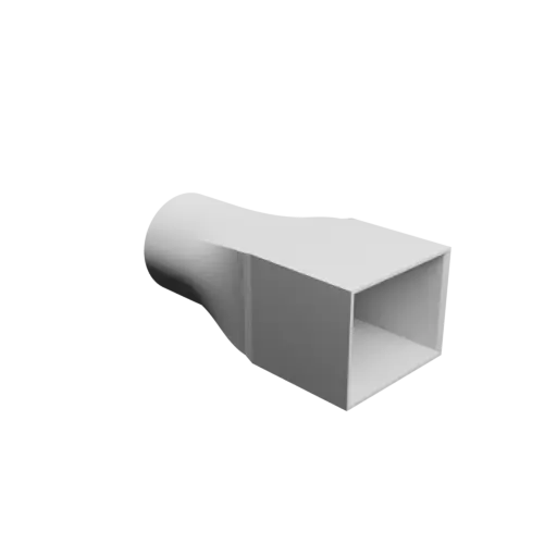 fichier STL Adaptateur de tube rond ⌀97 mm vers rectangulaire 110×85 mm, épaisseur 5 mm