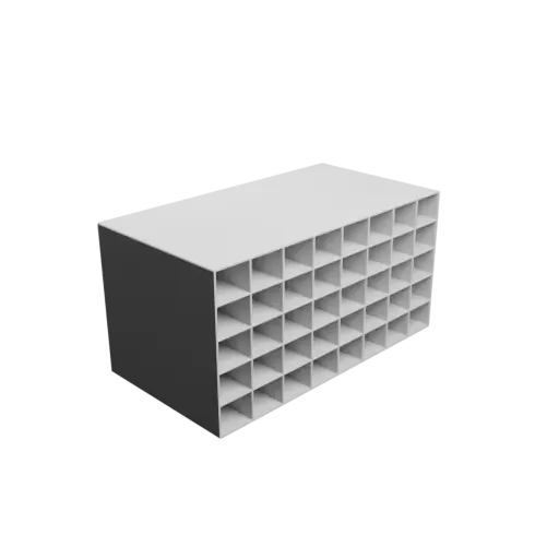 Small parts organizer with 40 drawers 30×25×150 mm STL 3D file, thickness: 2 mm
