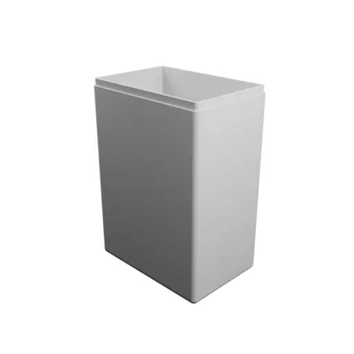 modèle 3D STL boîte rectangulaire avec couvercle - 81×55×117 mm, paroi 2 mm