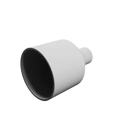 Tubing adapter STL 3D file ⌀ 77–30 mm (Length: 110 mm)