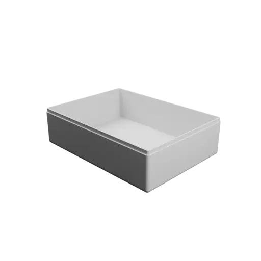 modèle 3D STL boîte à base rectangulaire avec couvercle - 152×111×45 mm, paroi 2 mm