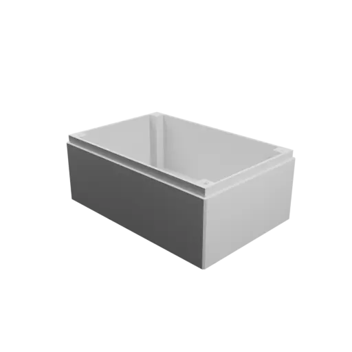 Enclosure with screw-mounted lid STL file: 120×80×50 mm