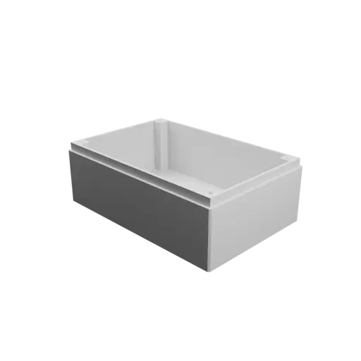 Enclosure with screw-mounted lid STL 3D file: 120×80×45 mm