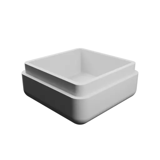 fichier STL boîte carrée avec couvercle - 35×35×20 mm, paroi 3 mm