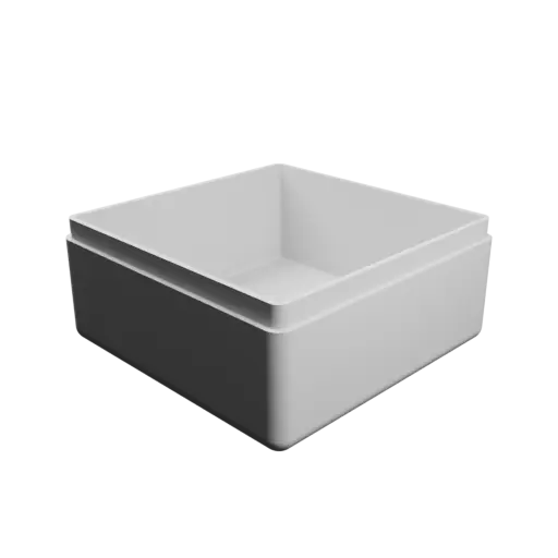 fichier STL boîte à base carrée avec couvercle - 60×60×30 mm, paroi 2 mm