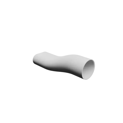fichier STL Adaptateur de tuyau ovale 23.1x11.7mm vers 19x18.9mm - transition: 40mm