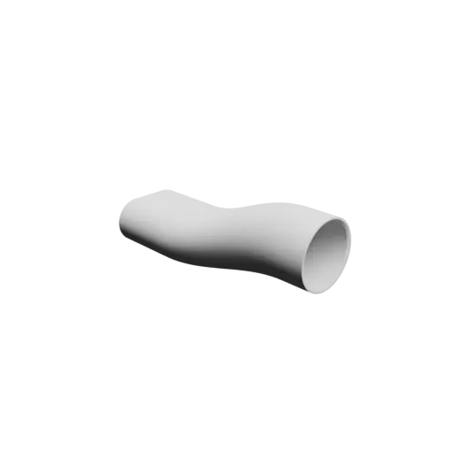 fichier STL Adaptateur de conduit ovale 22.9x11.6mm vers 18x17.9mm - transition: 40mm