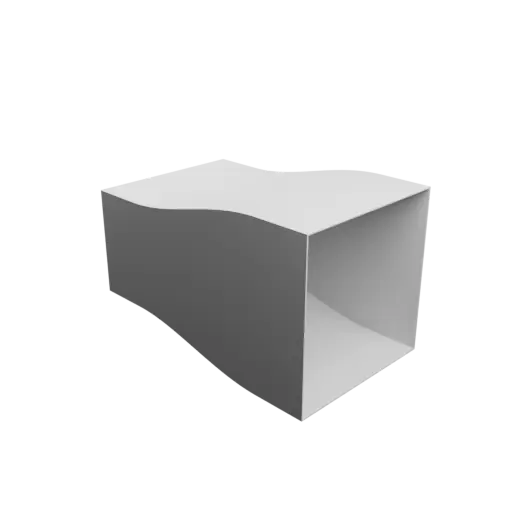 fichier 3D STL Adaptateur de tuyau rectangulaire 300x200mm vers 300x300mm - transition: 300mm