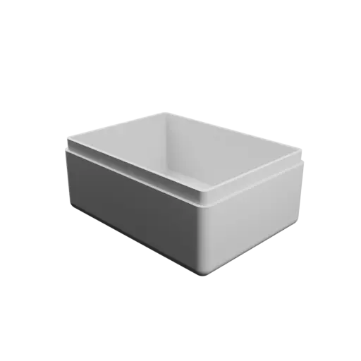 modèle 3D STL boîte rectangulaire avec couvercle - 65×48×30 mm, paroi 2 mm