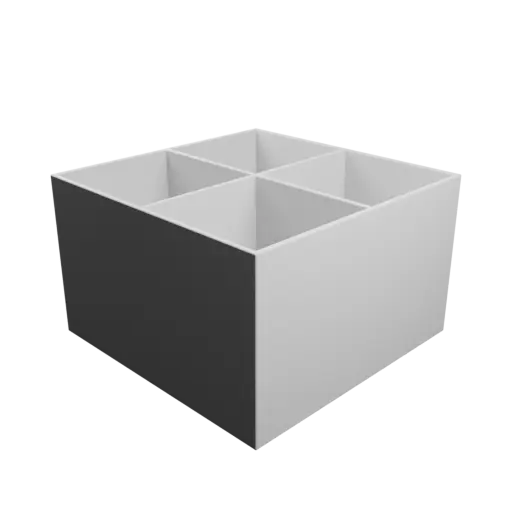 fichier STL Boîte multi-compartiments : 4 compartiments de 80×80×100 mm
