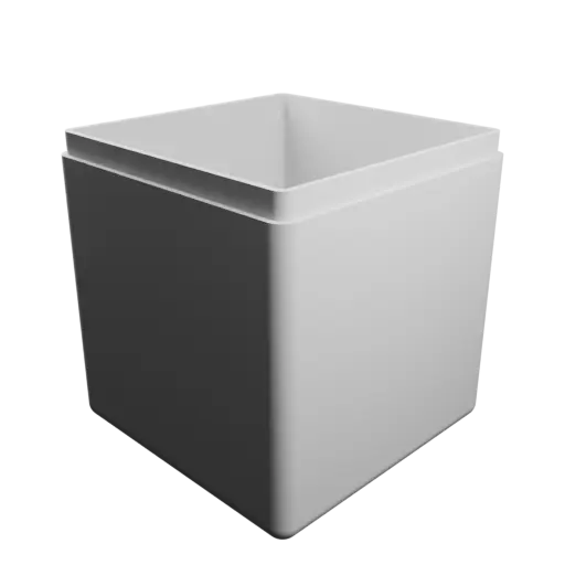 modèle 3D STL boîte à base carrée avec couvercle - 55×55×60 mm, paroi 2 mm