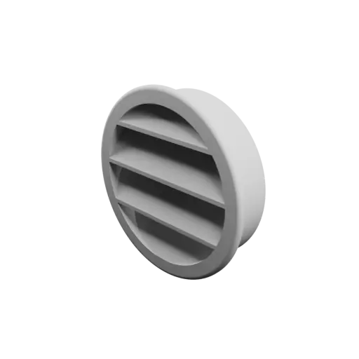Round air vent STL 3D file ∅ 85 mm, slat angle: 60°