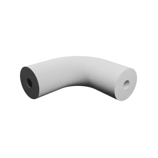 Tube elbow STL 3D file 95° ⌀OD: 3.5 mm ⌀ID: 1 mm thickness: 1.25 mm