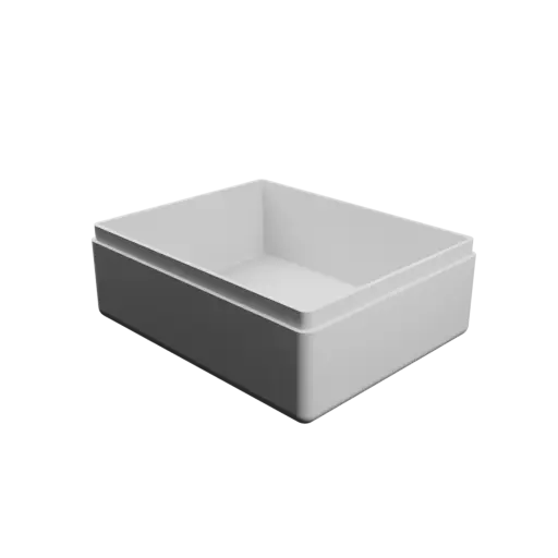 fichier STL boîte rectangulaire avec couvercle - 77×62×30 mm, paroi 2 mm