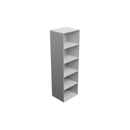 Small parts organizer with 5 drawers 120×80×101 mm STL 3D file, thickness: 2 mm